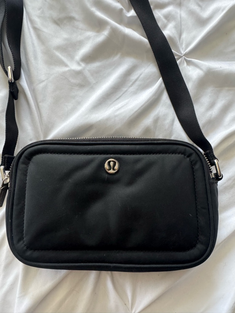 lululemon athletica Black Nylon Crossbody Belt Bag